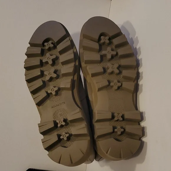 Allsaints Wanda Suede & Shearling Hiking Boot In Gray Size 9 NWT'S - Picture 7 of 12